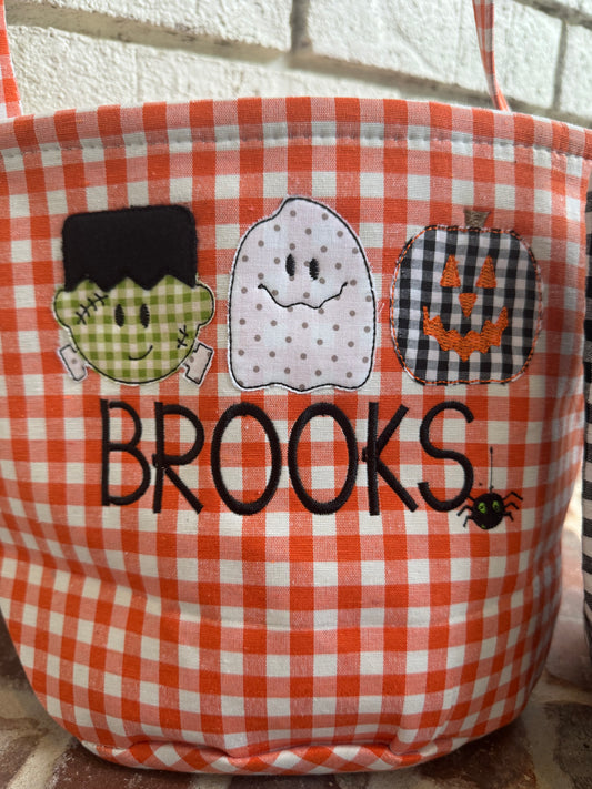 ORANGE SPOOKY TRIO HALLOWEEN BUCKET