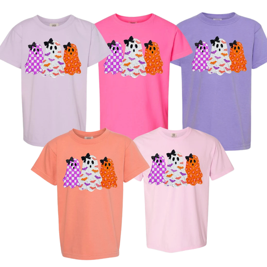 CUTE GHOST TRIO TEE - KIDS